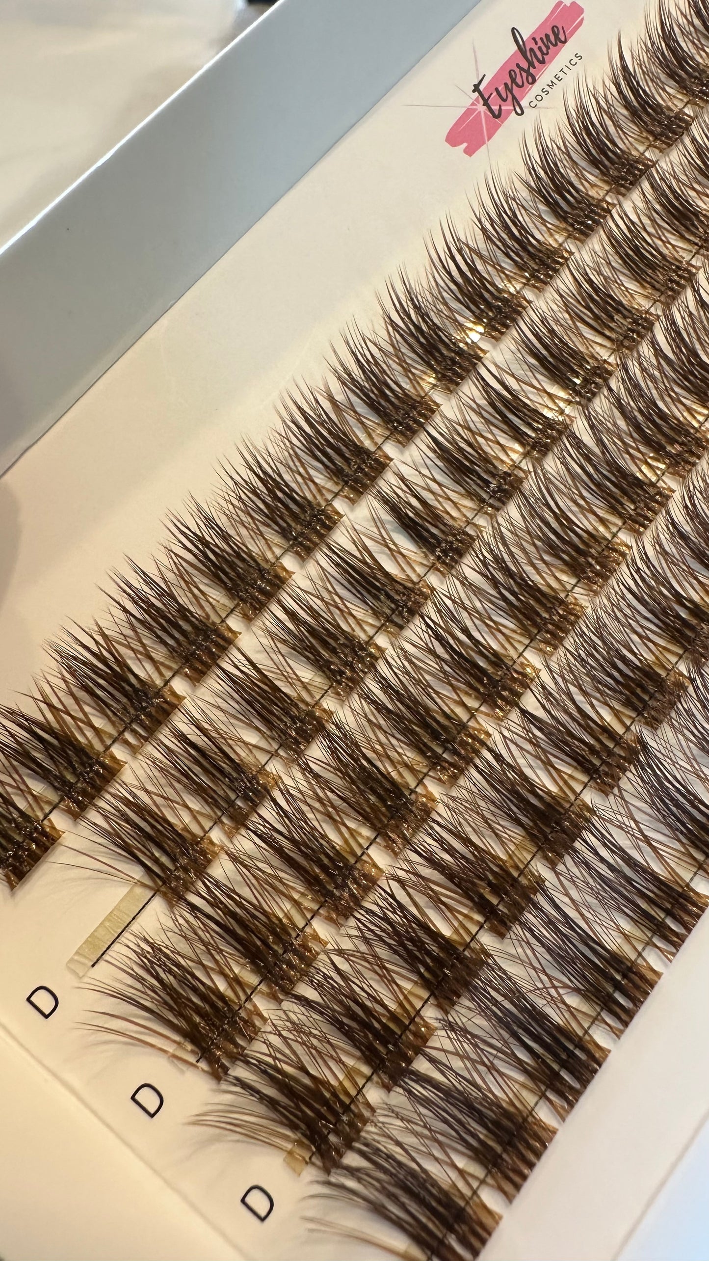 Unstoppable C curl brown bandless lashes