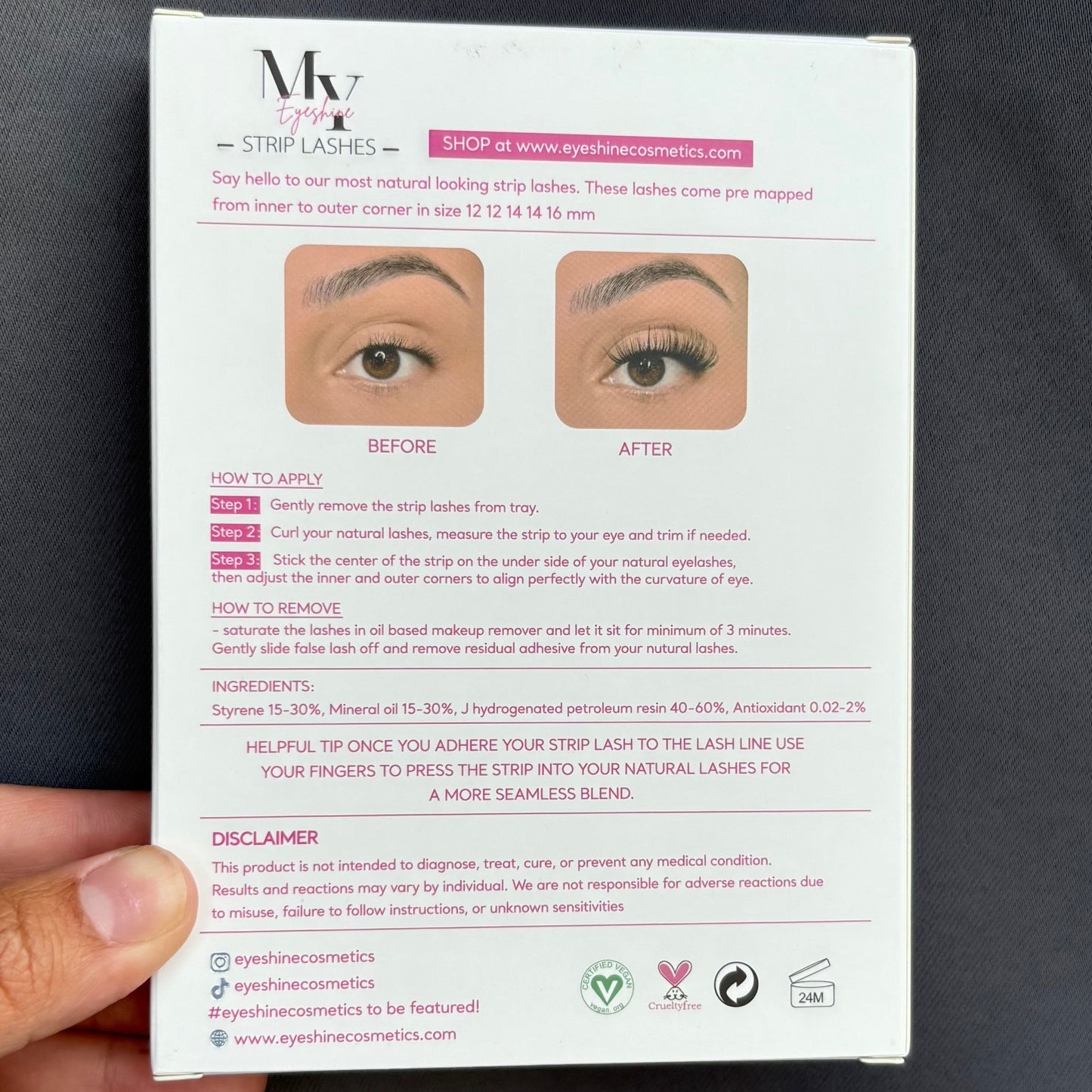Stick & shine self adhesive lashes